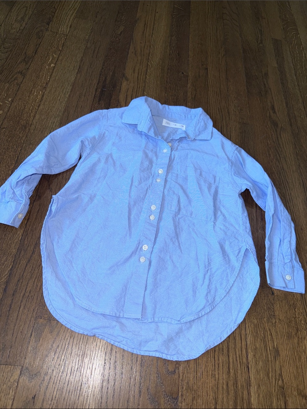Zara Light Blue Kids Button-Down Shirt